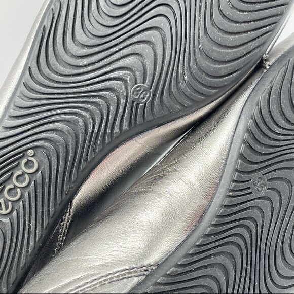 Ecco silver button ballet flats - Picture 7 of 8